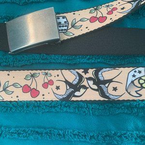 Plus Size, Yellow/Black tattoo-style belt
